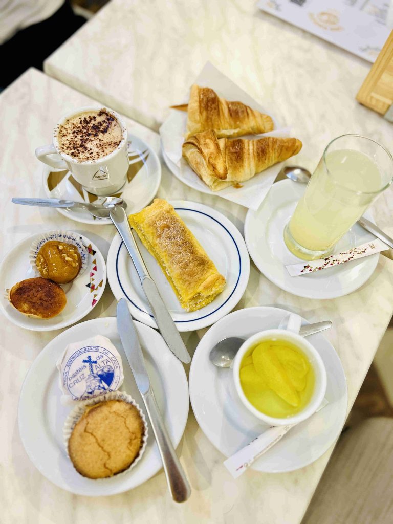 Mouth-watering photos of Sintra's famous local pastries, travesseiros and queijadas, showcasing the culinary delights of the region near Pena Palace