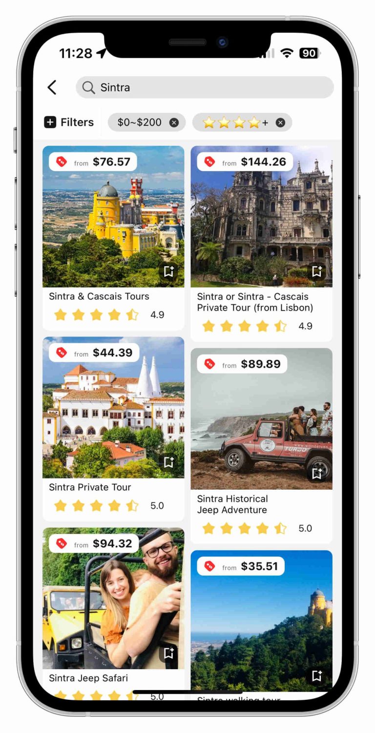 Planning a seamless trip to Sintra, including visits to Pena Palace and other attractions, using the Nowy travel app and its personalized itinerary feature